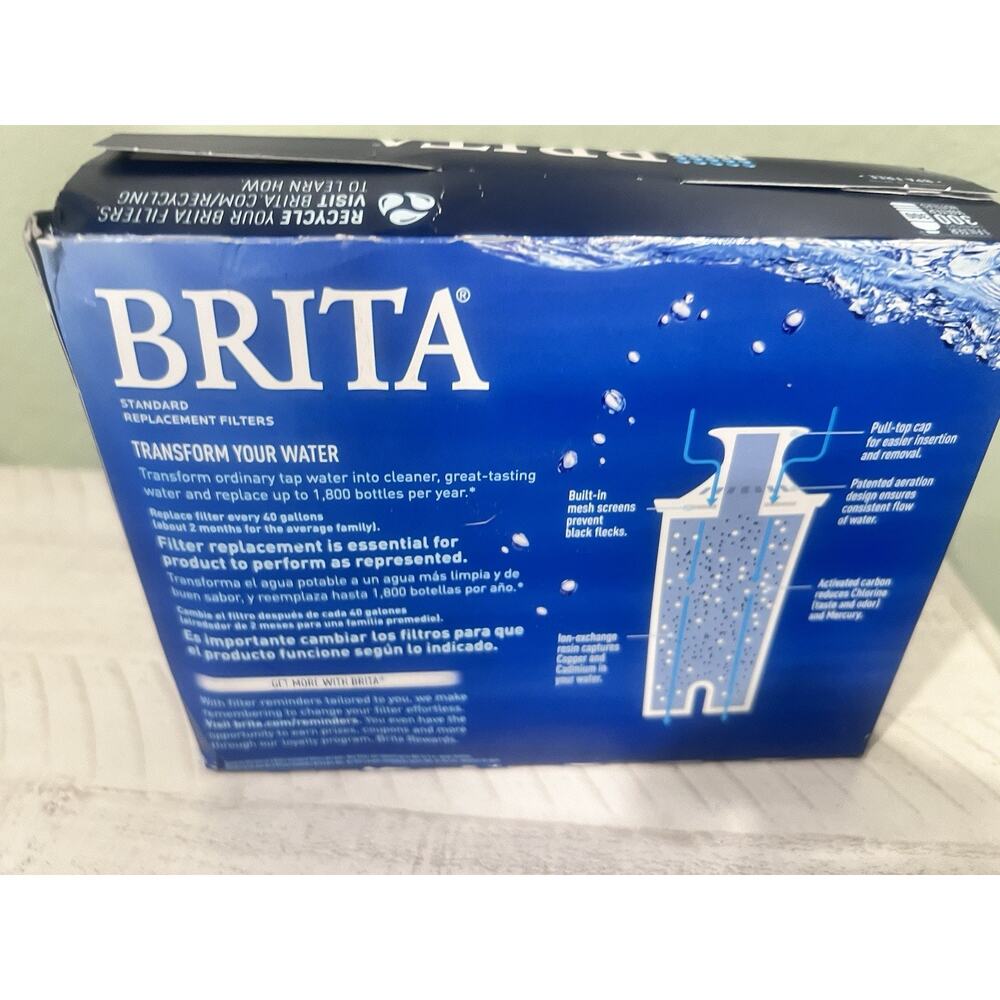 Brita Standard Replacement Filters For Brita Water Pitchers 3 Pack - Picture 2 of 6